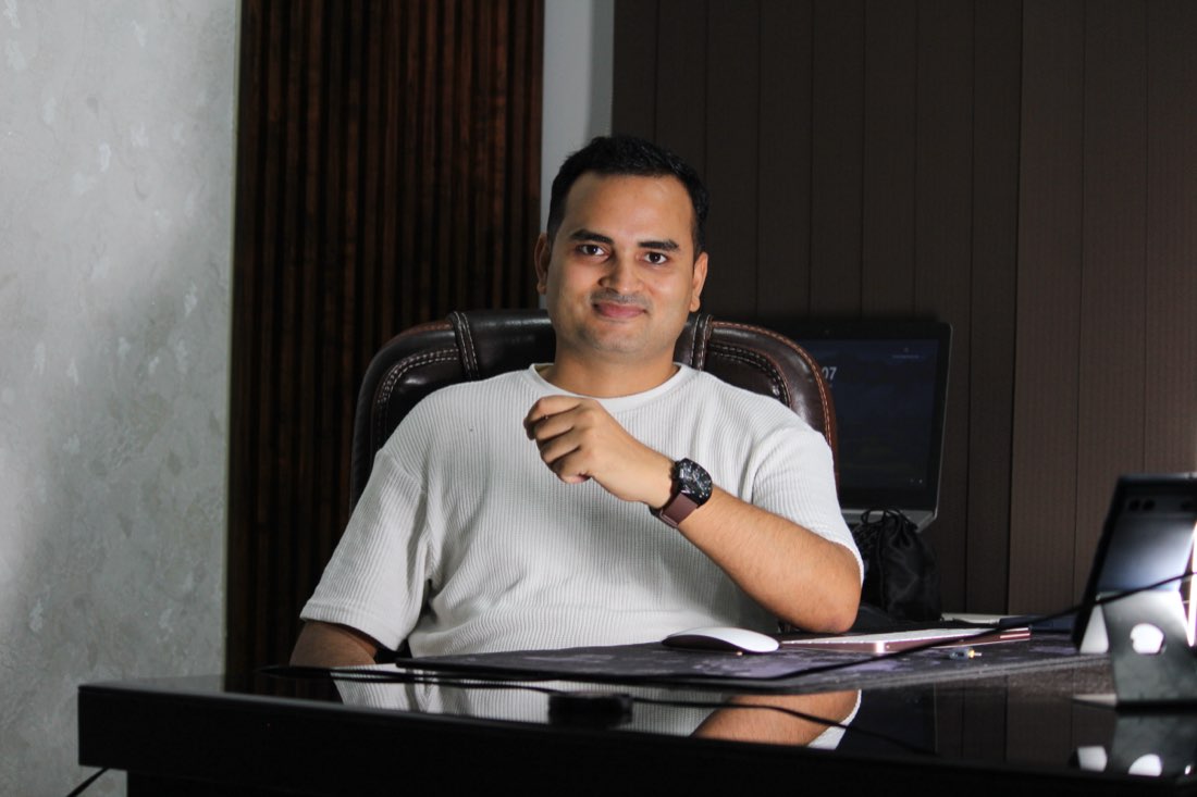 Akshay Mishra at his desk